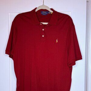 Men's Polo Ralph Lauren Red Polo Size Large